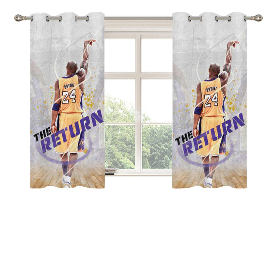 Kobe Bryant The Return Peach Skin Window Curtains