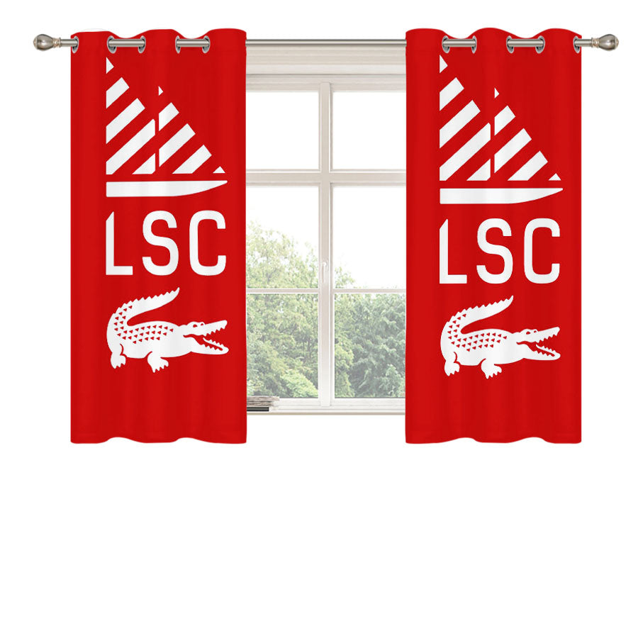 Lacoste Sailing Club Red Peach Skin Window Curtains