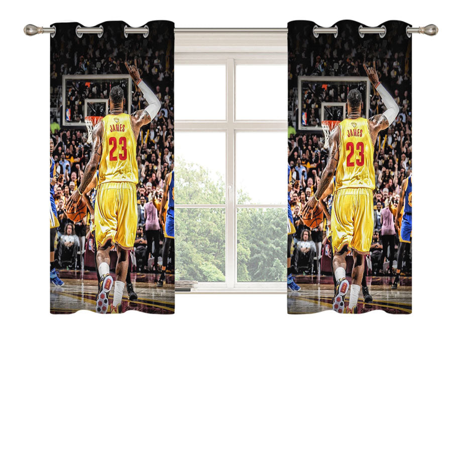Lebron James 23 Legend Peach Skin Window Curtains