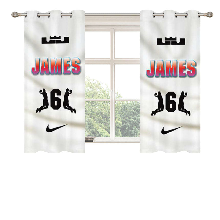 Lebron James 6 Shirt Peach Skin Window Curtains