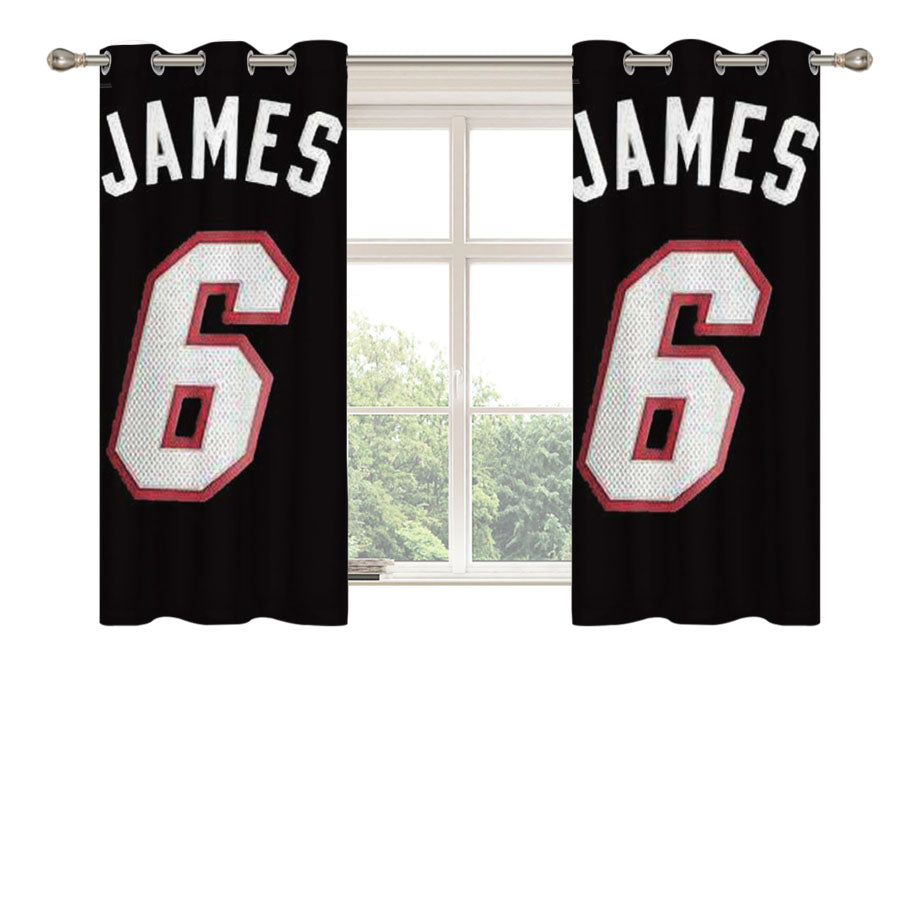 Lebron James 6 Shirt 2 Peach Skin Window Curtains
