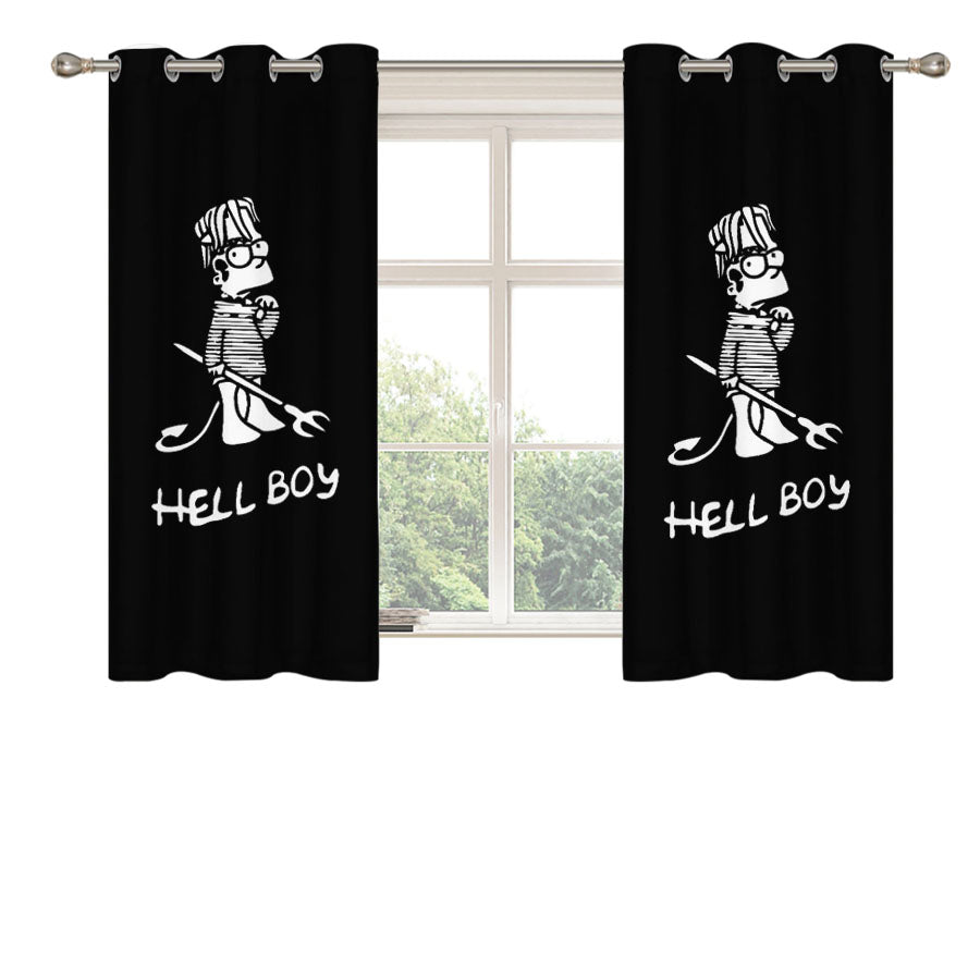 Lil Peep Hell Boy Bart Peach Skin Window Curtains