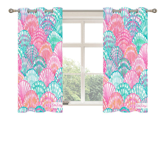 Lilly Pulitzer Oh Shello Peach Skin Window Curtains