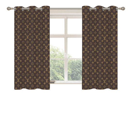 Louis Vuitton Aesthetic Peach Skin Window Curtains
