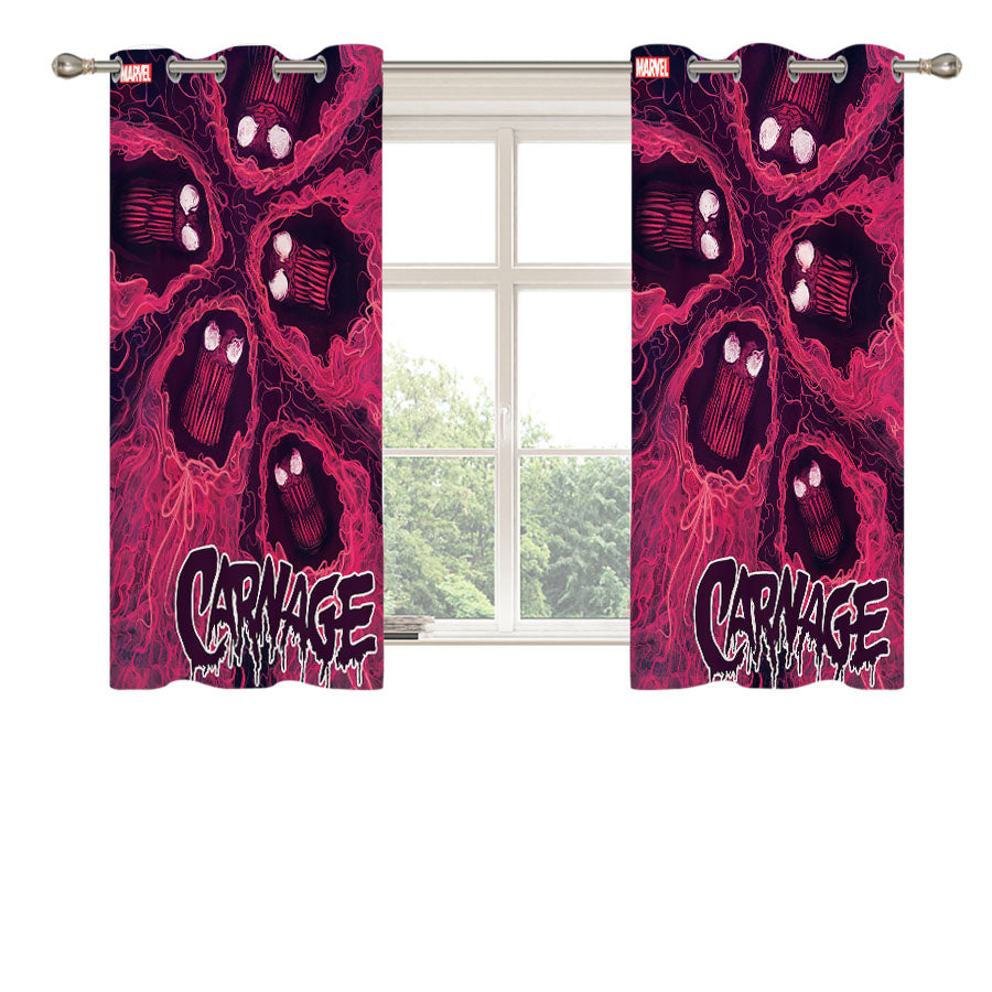 Marvel Carnage Comic Cover Peach Skin Window Curtains