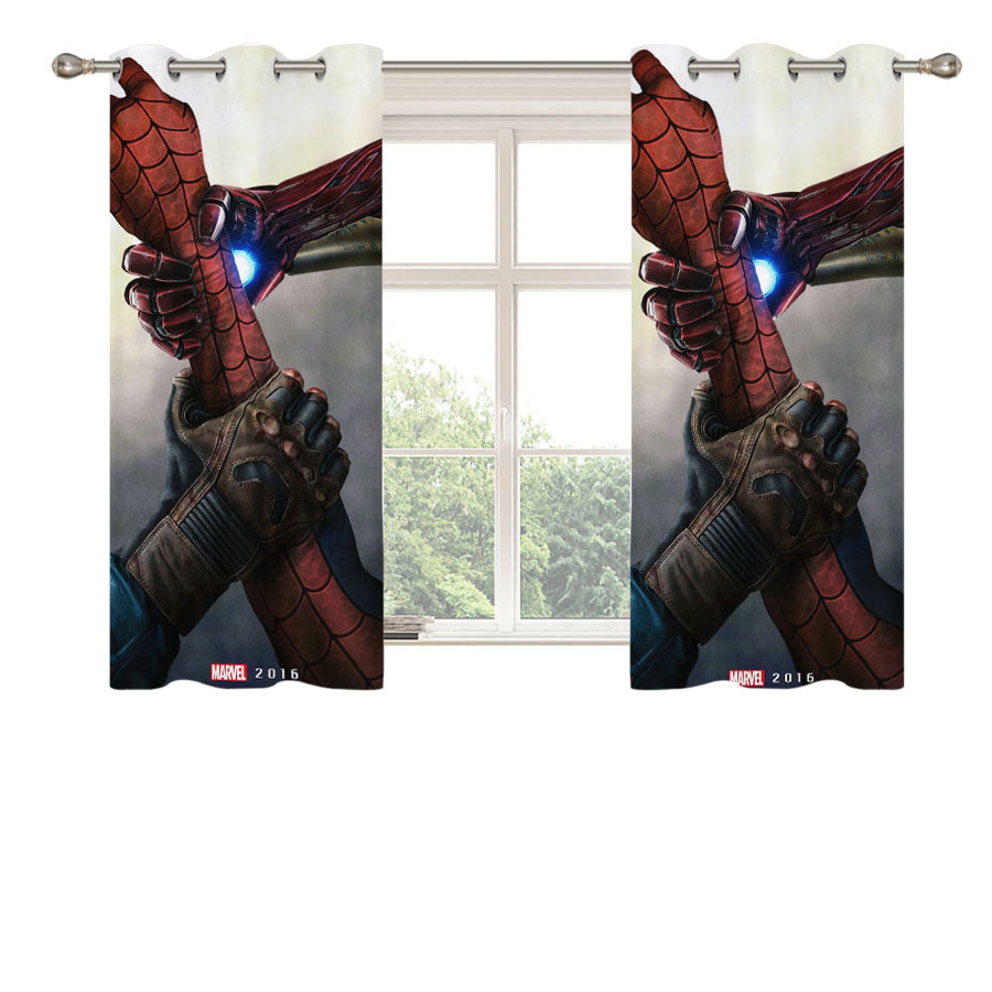 Marvel Civil War 2016 Peach Skin Window Curtains
