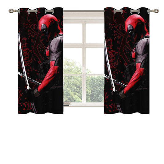 Marvel Comics Deadpool Peach Skin Window Curtains