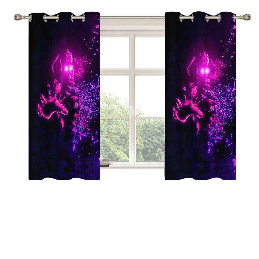Marvel Galactus Super Villain Dark Peach Skin Window Curtains