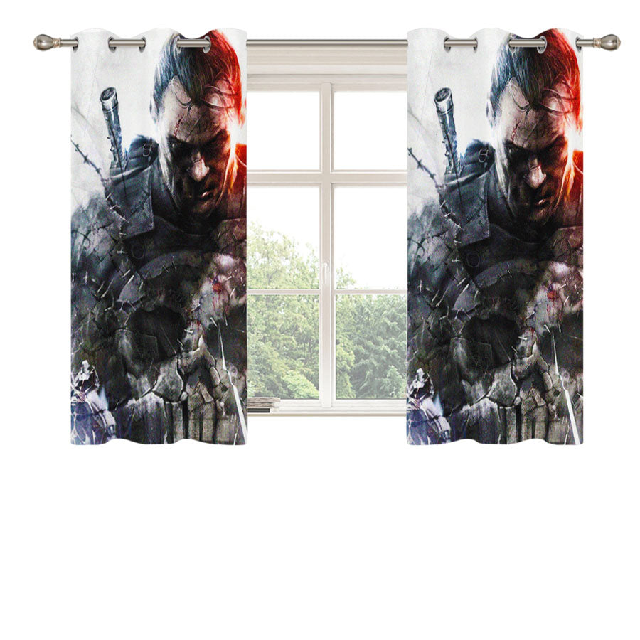 Marvel The Punisher Peach Skin Window Curtains
