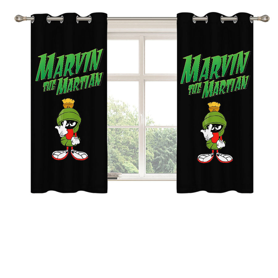 Marvin The Martian Peach Skin Window Curtains