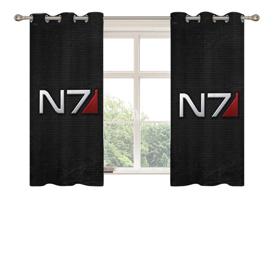 Mass Effect N7 Texture Peach Skin Window Curtains