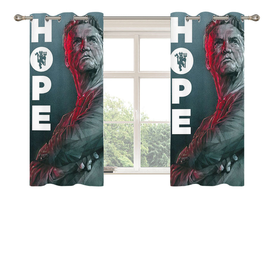 Menchester United Coach Peach Skin Window Curtains