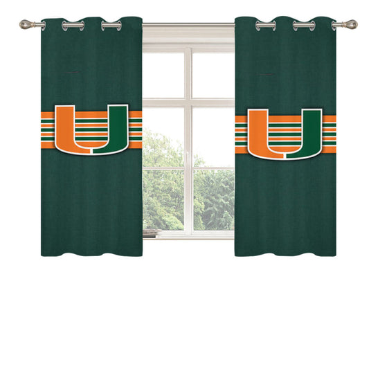 Miami Hurricanes Peach Skin Window Curtains
