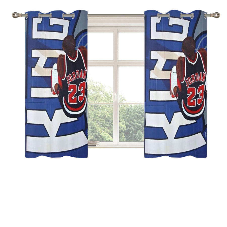Michael Jordan 23 King Peach Skin Window Curtains
