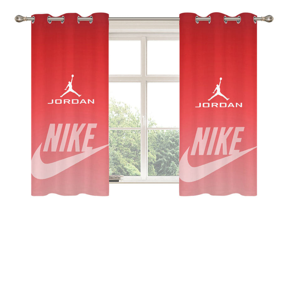 Micheal Jordan Nike Wallpaper Peach Skin Window Curtains