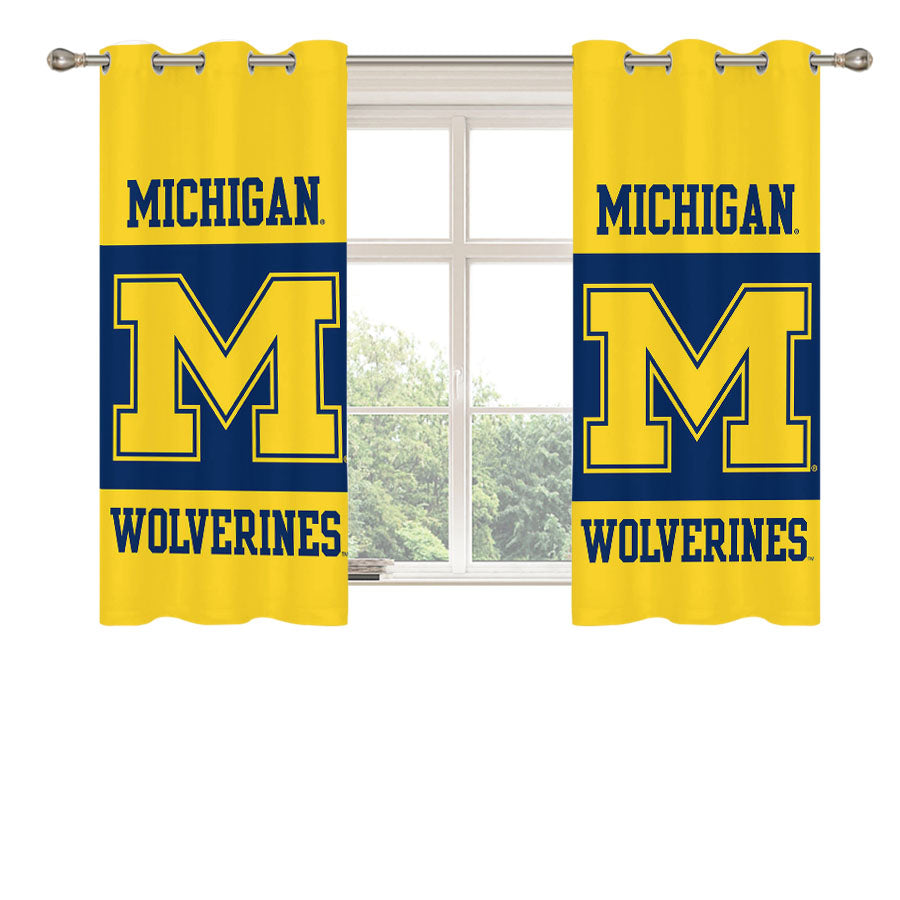Michigan Wolverines Mobile Wallpaper Peach Skin Window Curtains