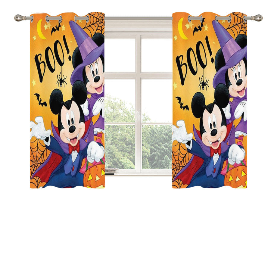 Mickey Minnie Boo Peach Skin Window Curtains