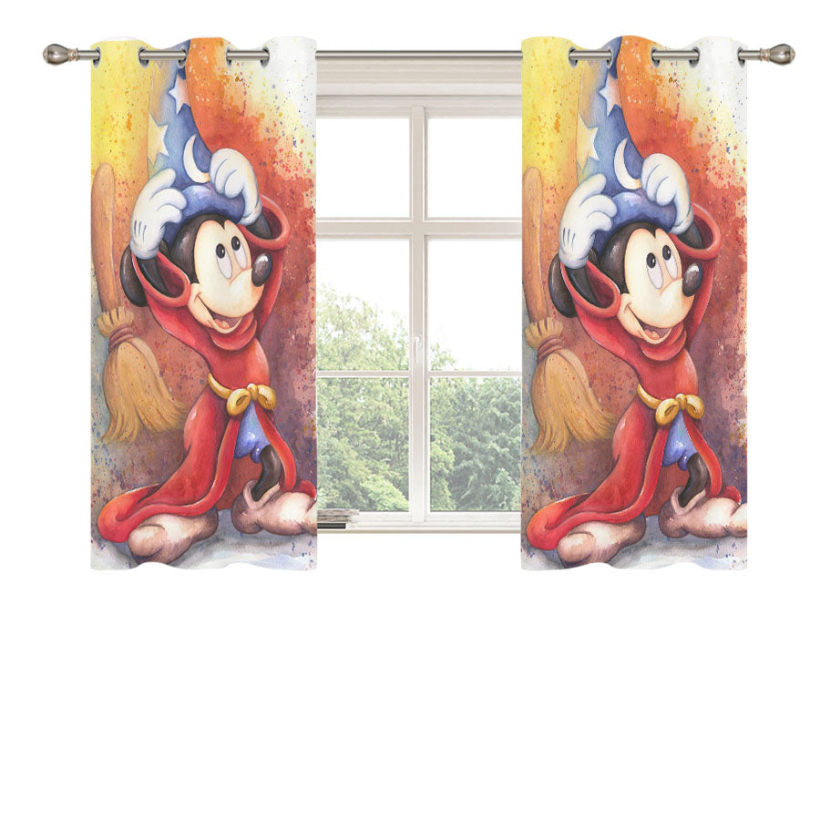 Mickey The Witcher Peach Skin Window Curtains