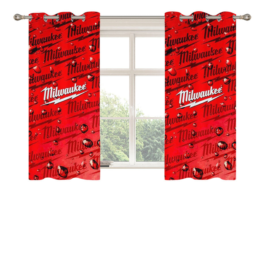Milwaukee Tool Icon Peach Skin Window Curtains
