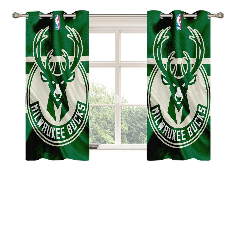 Milwaukee Wisconsin Logo Peach Skin Window Curtains