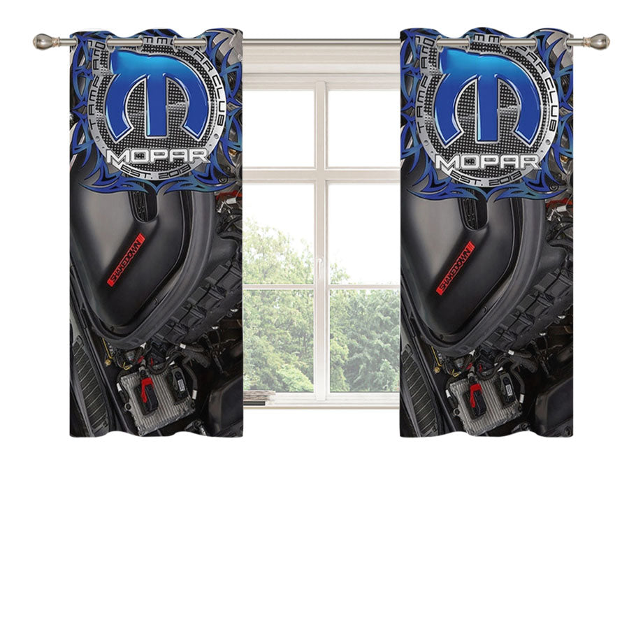 Mopar Crate Engine Peach Skin Window Curtains