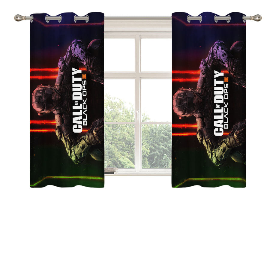 New Colorful Call Of Duty Black Ops 3 Poster Peach Skin Window Curtains