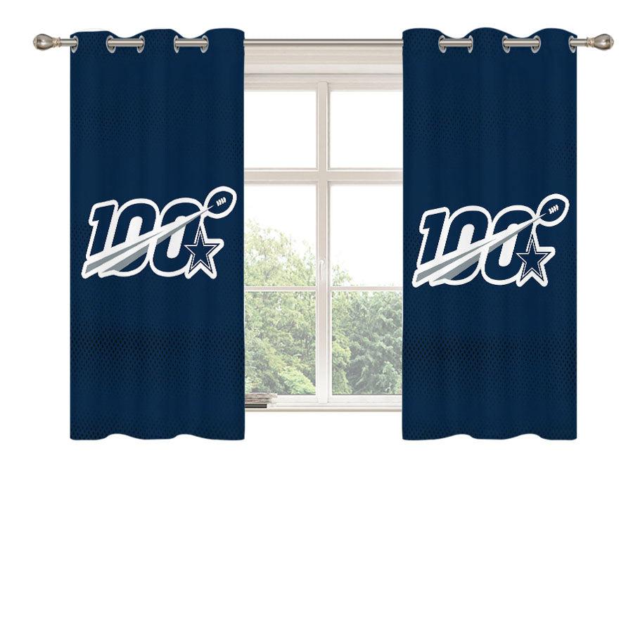 Nfl 100Th Dallas Cowboys Peach Skin Window Curtains