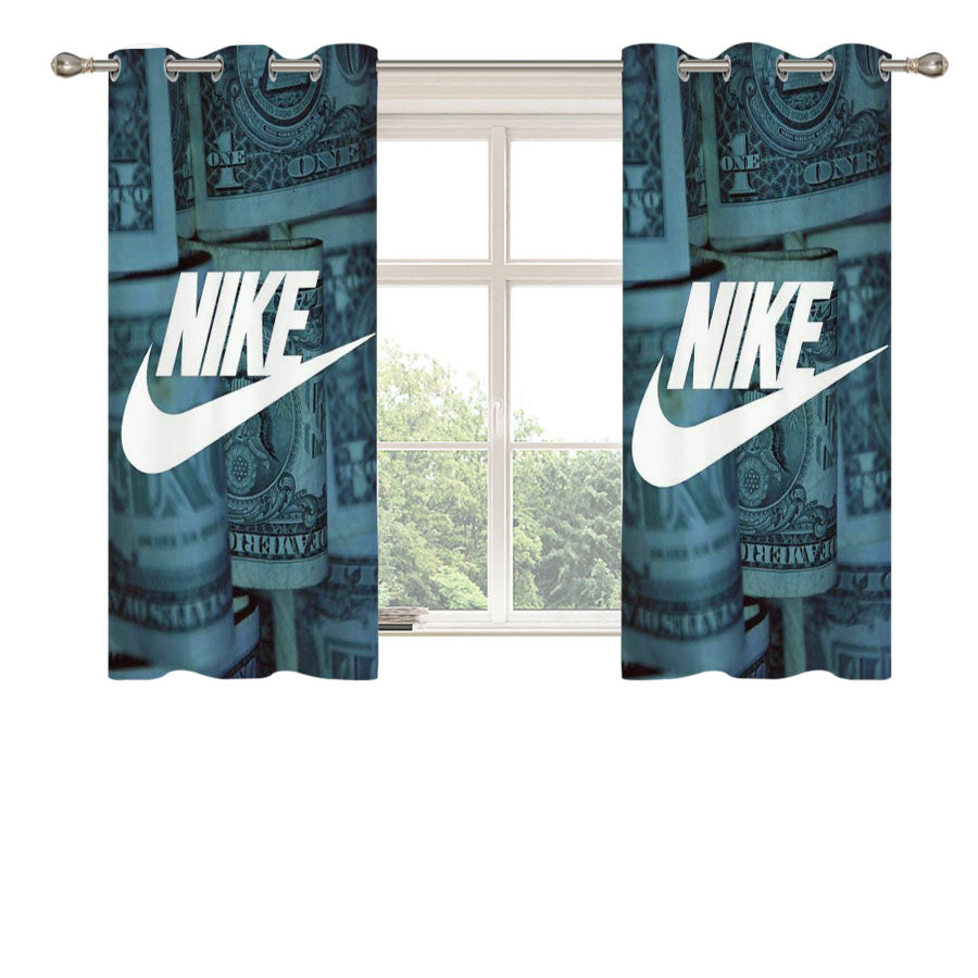 Nike Dollars White Peach Skin Window Curtains