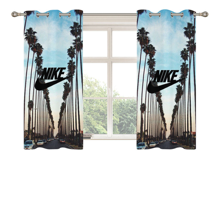 Nike Palm Peach Skin Window Curtains