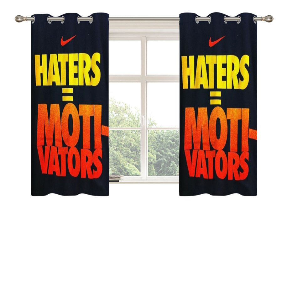 Nike Quotes Peach Skin Window Curtains