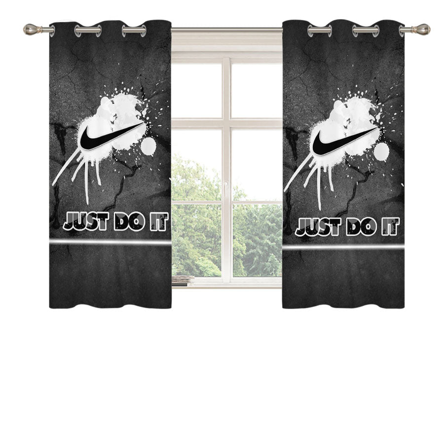 Nike Splash Peach Skin Window Curtains