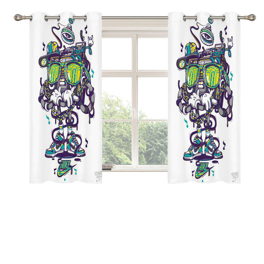 Nike Tape Stay Cool Peach Skin Window Curtains