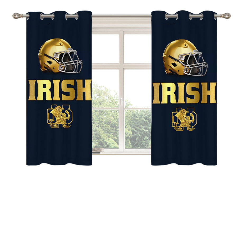 Notre Dame Irish Nd Gold Peach Skin Window Curtains