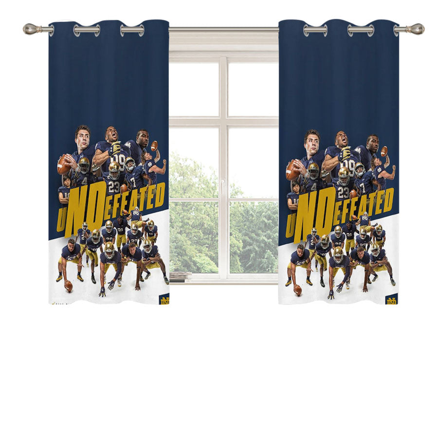 Notre Dame Undefeated Wallpapers Peach Skin Window Curtains
