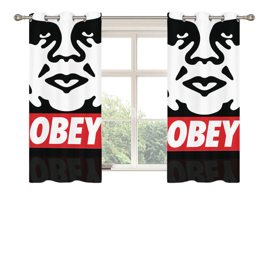 Obey Peach Skin Window Curtains