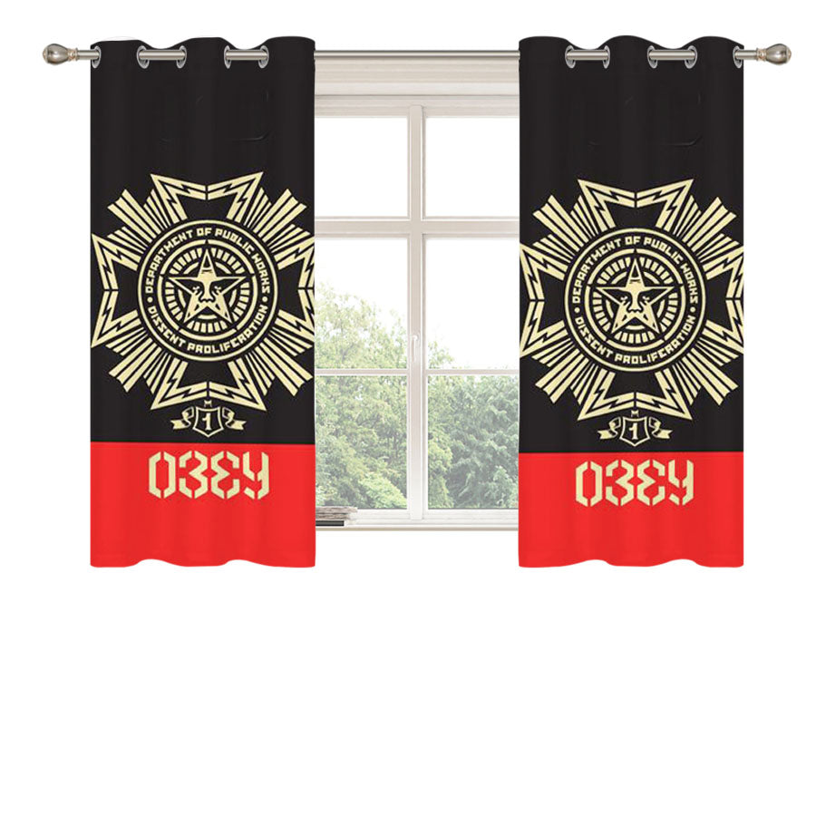 Obey Clothing Peach Skin Window Curtains