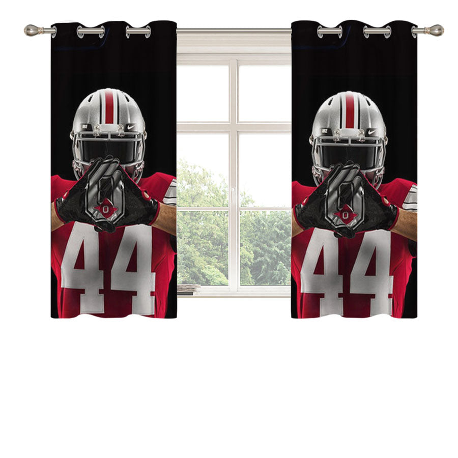 Ohio State Buckeyes Football Peach Skin Window Curtains