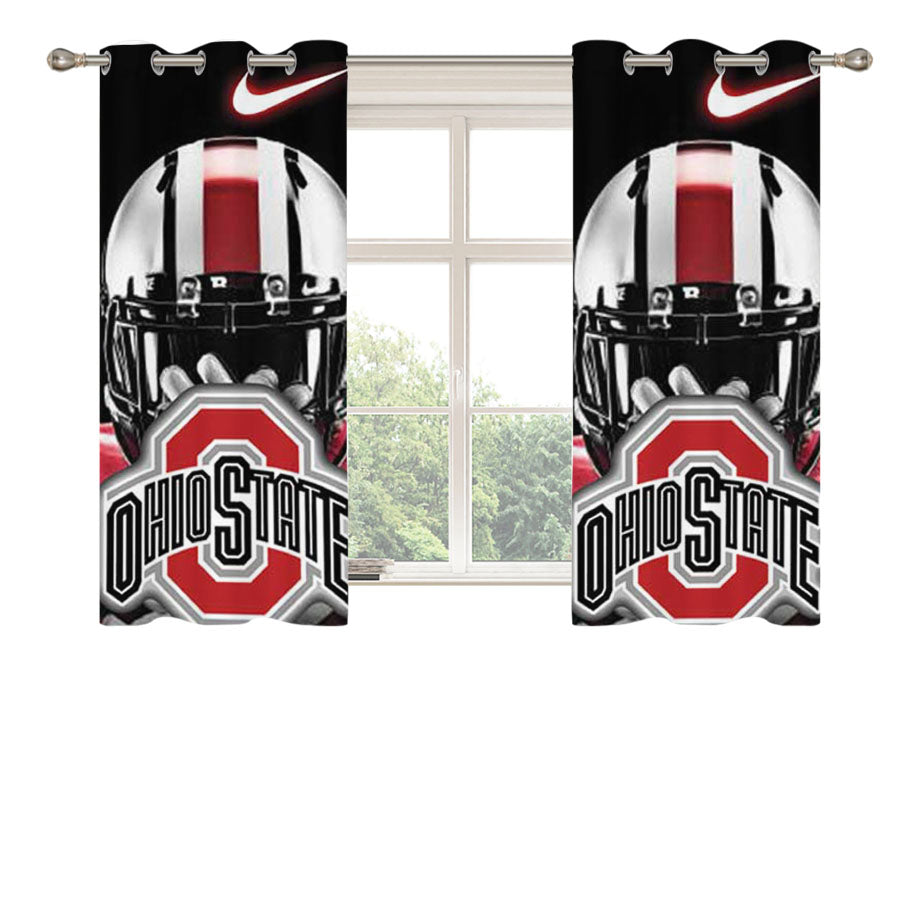 Ohio State Player Logo Nike Peach Skin Window Curtains