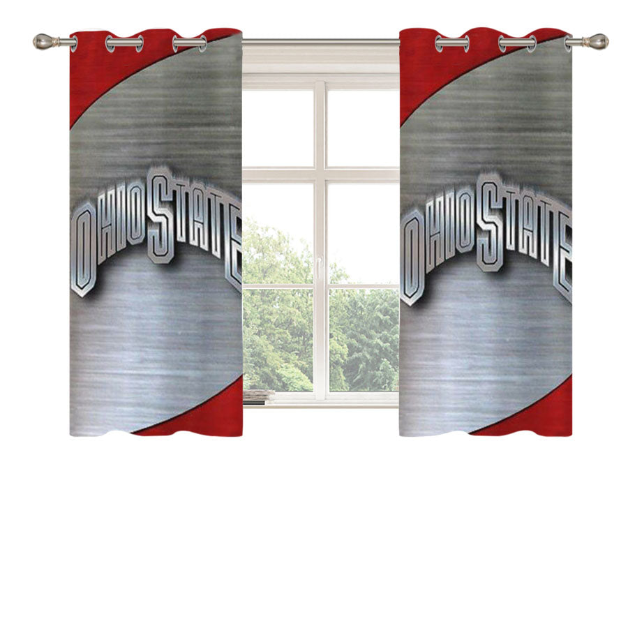 Ohio State University Peach Skin Window Curtains