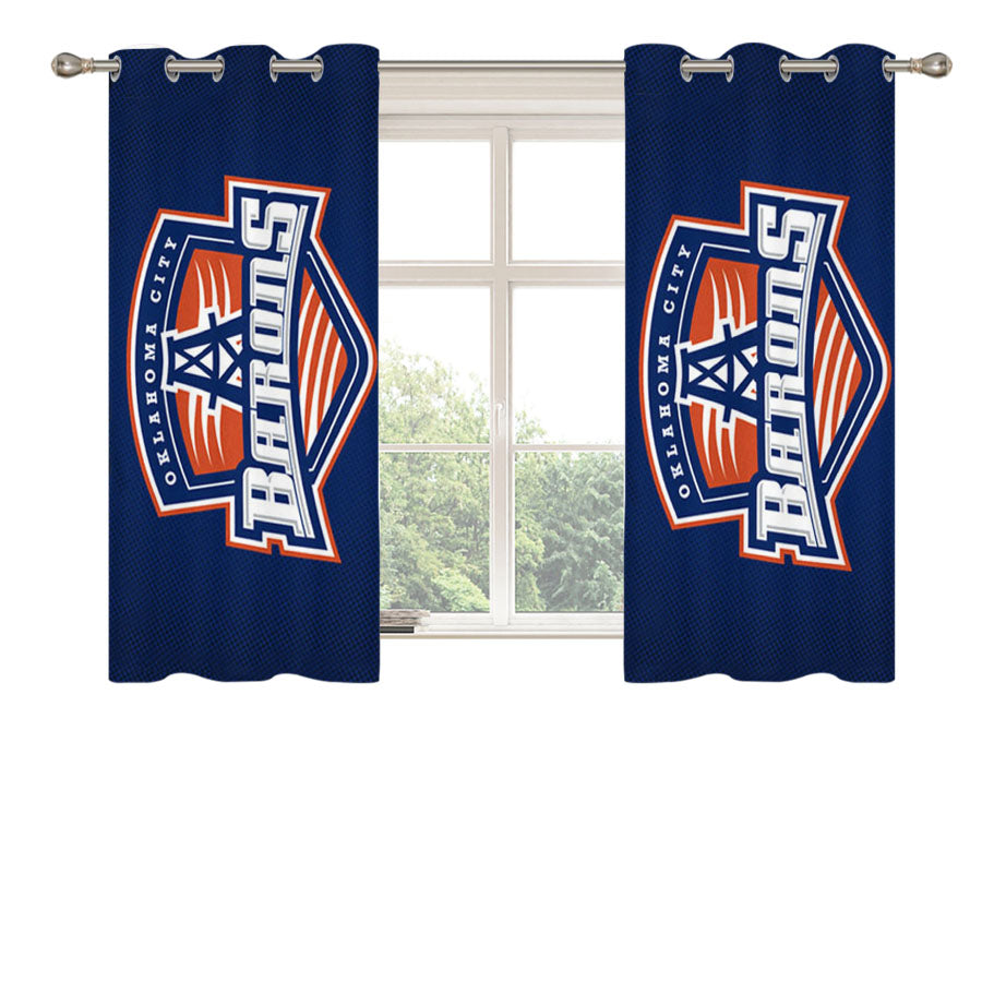 Oklahoma City Barons Peach Skin Window Curtains