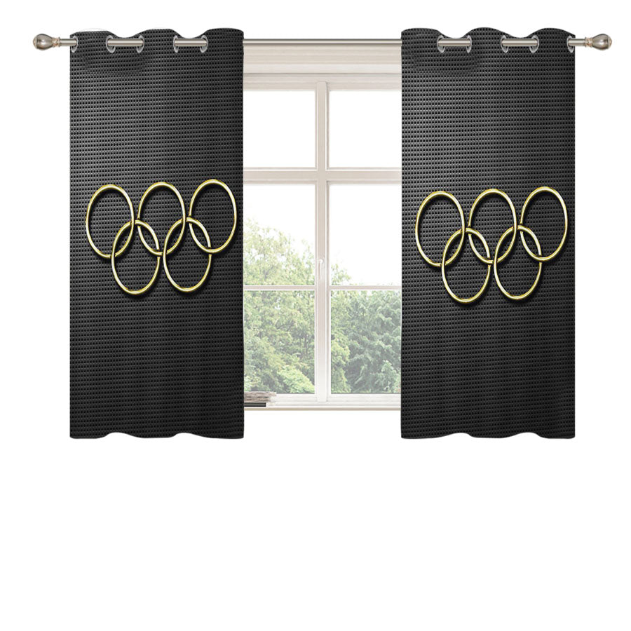 Olympic Games Peach Skin Window Curtains