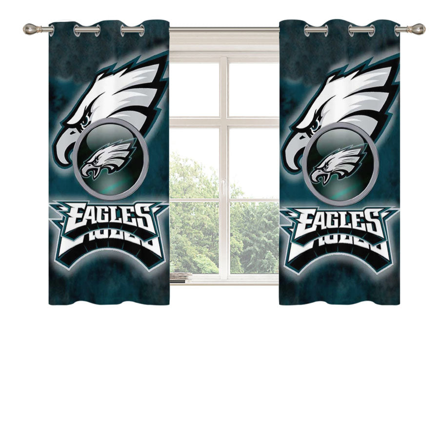 Philadelphia Eagles Club Peach Skin Window Curtains
