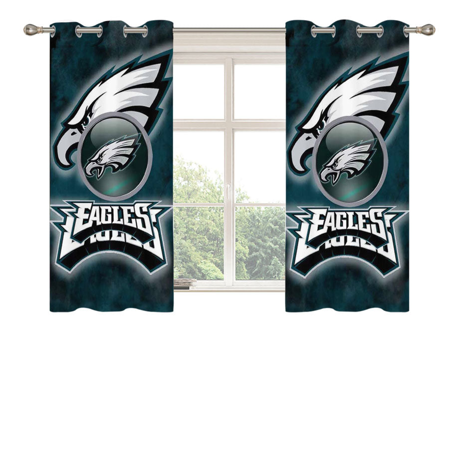 Philadelphia Eagles Logo Nfl Peach Skin Window Curtains