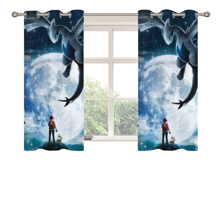 Pokemon Legend Of The Moon Peach Skin Window Curtains