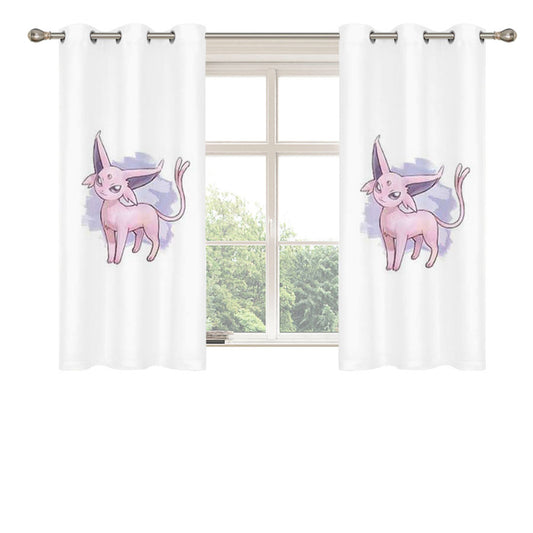 Pokemon Mewtu Peach Skin Window Curtains