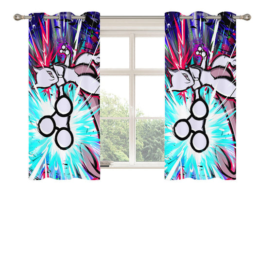 Pokemon Mewtwo Legendary Attacks Peach Skin Window Curtains