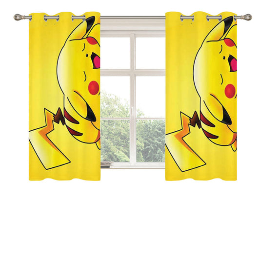 Pokemon Pikachu Sleep Peach Skin Window Curtains
