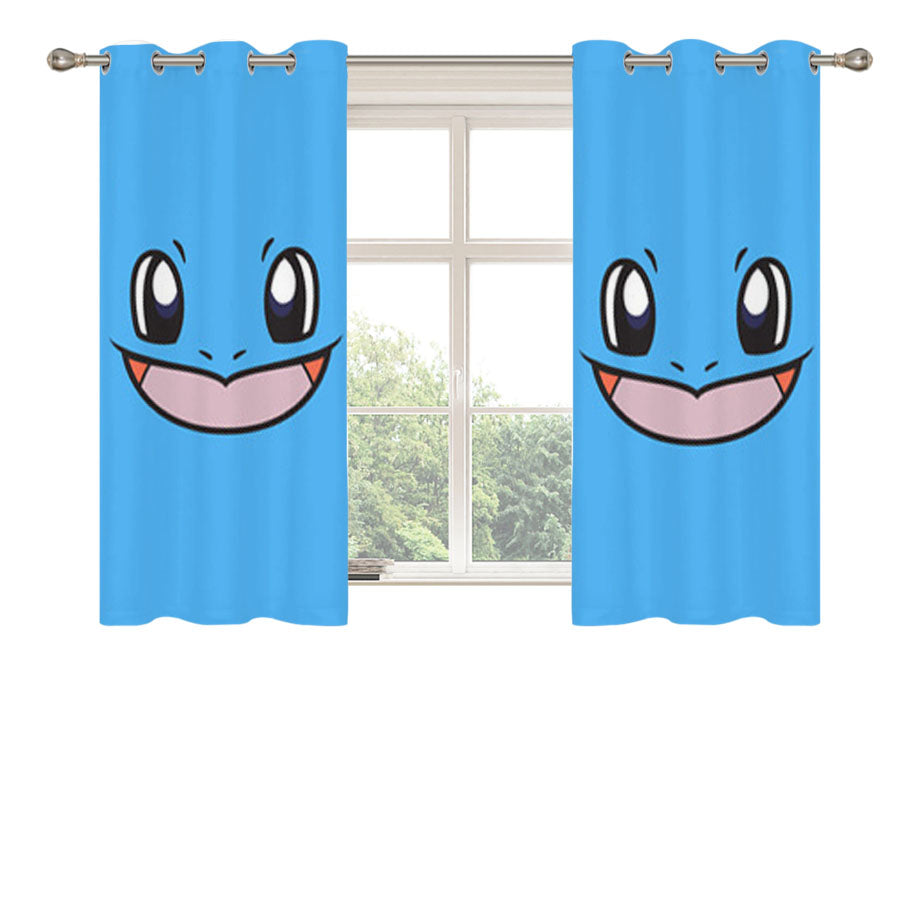 Pokemon Squirtle Peach Skin Window Curtains