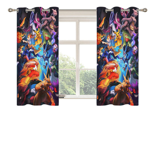 Pokemon Tournament Fanart Peach Skin Window Curtains