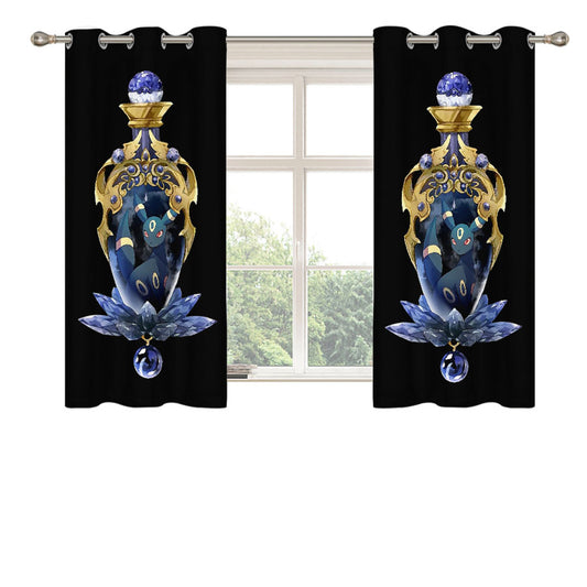 Pokemon Umbreon Diamond Peach Skin Window Curtains